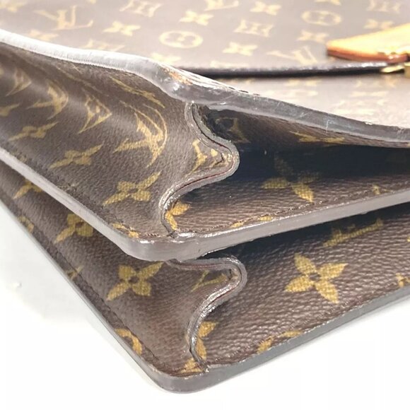 LOUIS VUITTON M53331 Monogram Serviette Conseiller Document Case Hand Bag - Picture 5 of 16